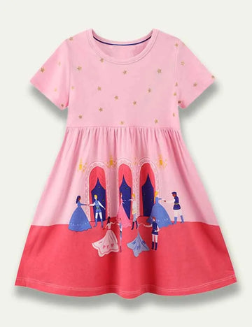 Royal Ball Printed Dress - Mini Taylor